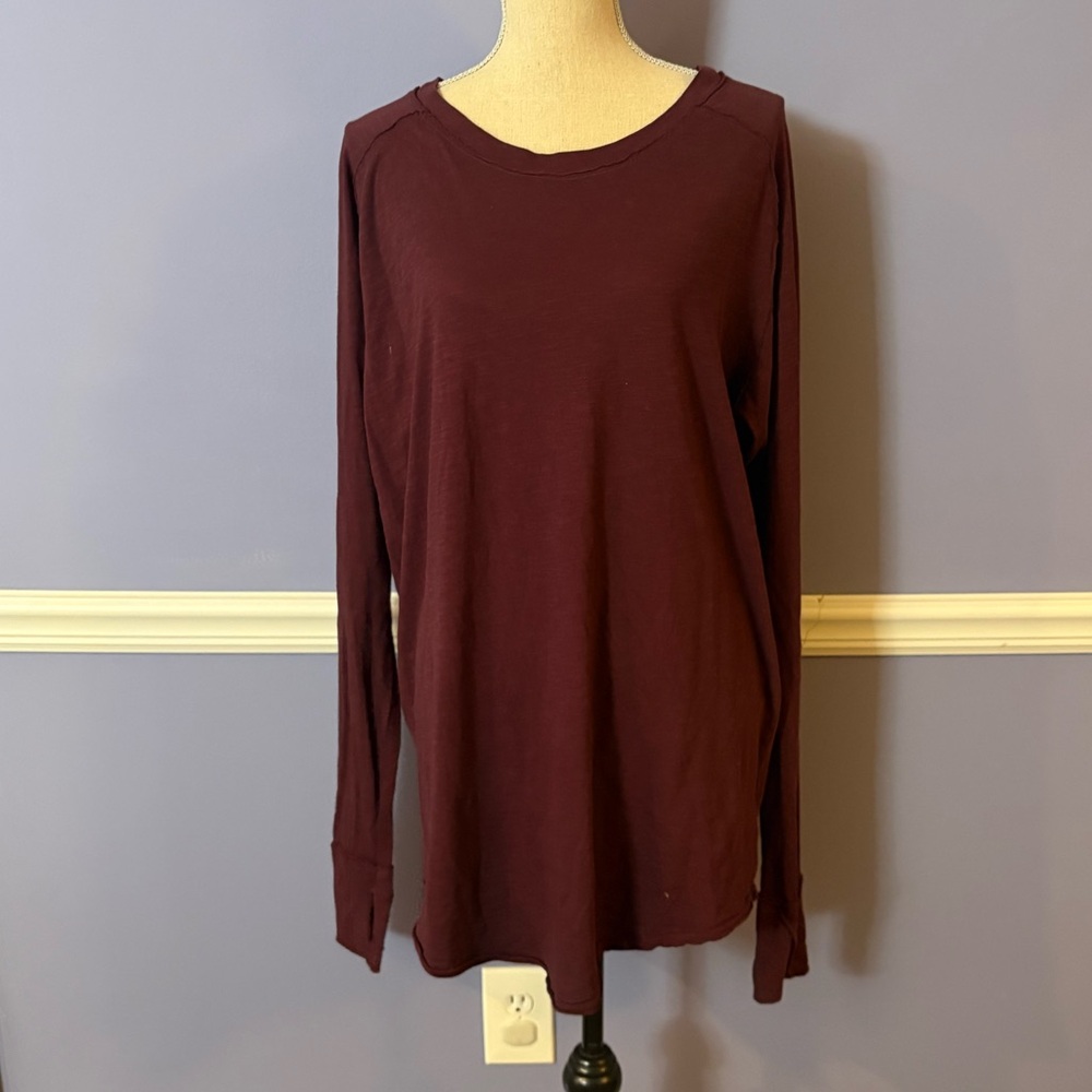 We The Free Maroon Long Sleeve Top